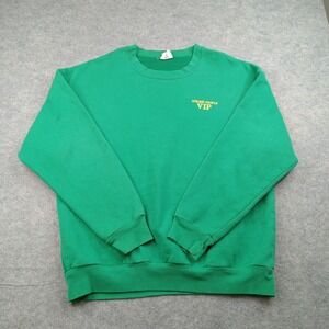 Vintage AFSCME People Sweatshirt Mens XL Green Crewneck Union Line USA 90s Made